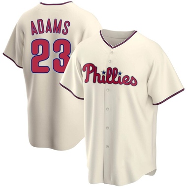 Cream Mike Adams Men's Philadelphia Phillies Alternate Jersey - Replica Big Tall