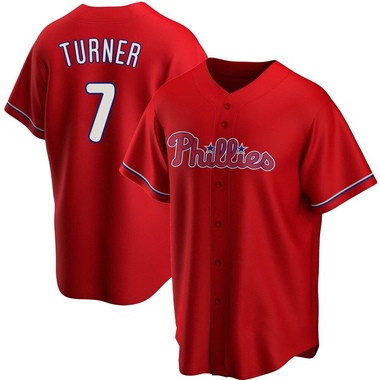 Red Trea Turner Men's Philadelphia Phillies Alternate Jersey - Replica Big Tall