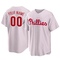 White Custom Men's Philadelphia Phillies 2022 World Series Home Jersey - Replica Big Tall