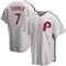 White Trea Turner Men's Philadelphia Phillies Home Cooperstown Collection Jersey - Replica Big Tall